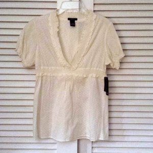 NWT! Sheer Dot Madison Brand Top
